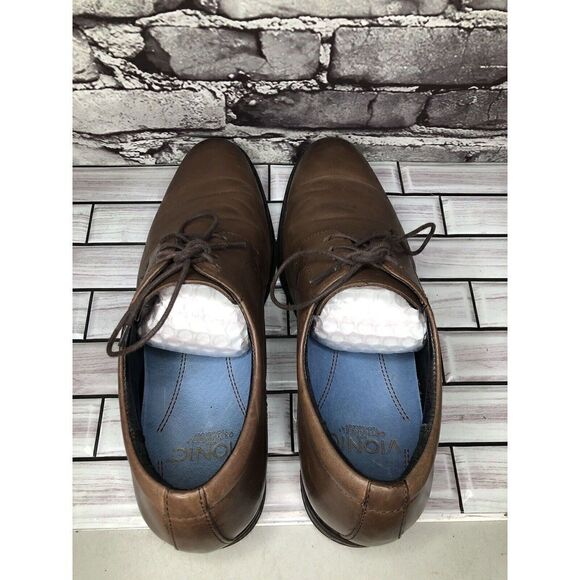 Vionic Joseph Orthaheel Brown Leather Plain Toe Oxfords Lace Shoes Men Sz 10.5US - Picture 8 of 16